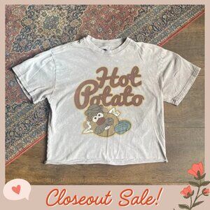 Hot Potato Crop Top Shirt Mr Potato Head size XS